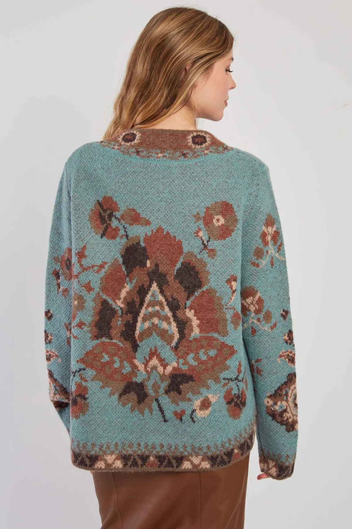 New Pull en maille jacquard à col rond CADIX La Maille|Les Gilets, Cardigans & Pulls