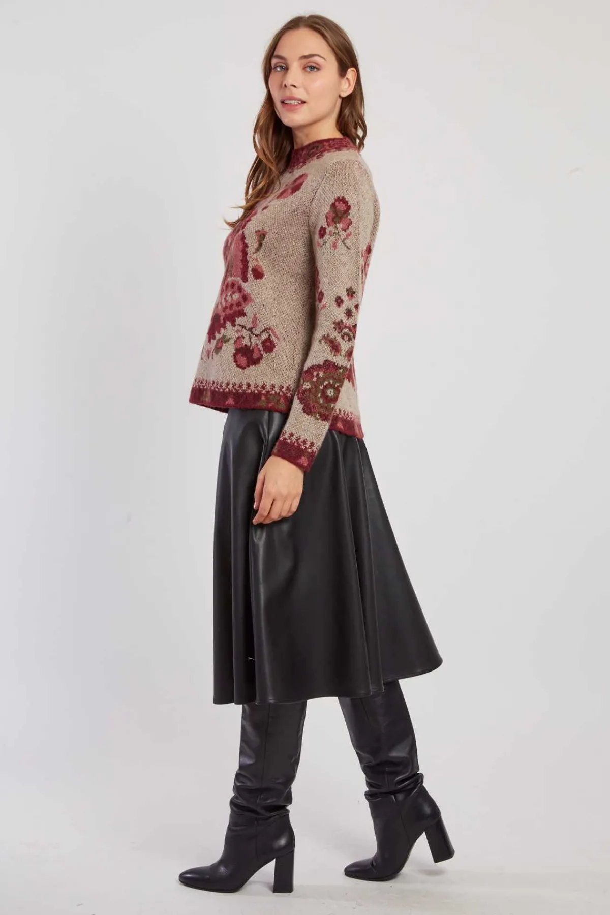 New Pull en maille jacquard à col rond CADIX La Maille|Les Gilets, Cardigans & Pulls