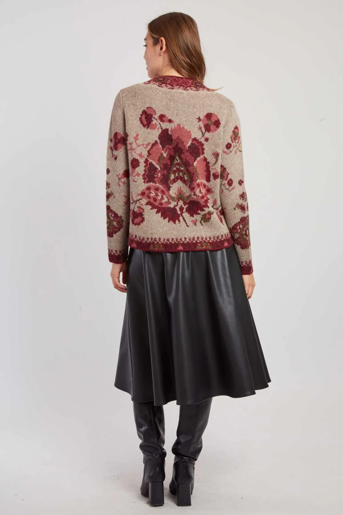 New Pull en maille jacquard à col rond CADIX La Maille|Les Gilets, Cardigans & Pulls