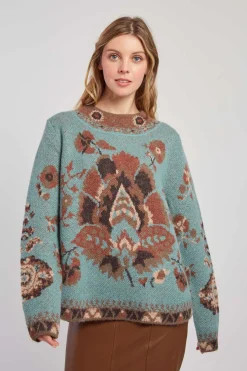 New Pull en maille jacquard à col rond CADIX La Maille|Les Gilets, Cardigans & Pulls