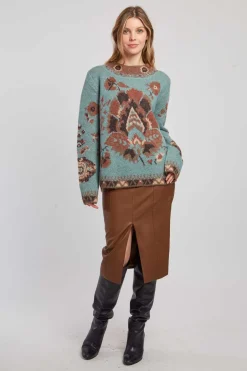 New Pull en maille jacquard à col rond CADIX La Maille|Les Gilets, Cardigans & Pulls