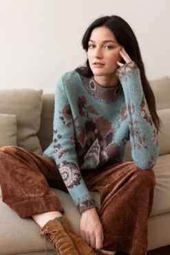 New Pull en maille jacquard à col rond CADIX La Maille|Les Gilets, Cardigans & Pulls