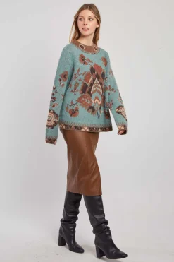 New Pull en maille jacquard à col rond CADIX La Maille|Les Gilets, Cardigans & Pulls