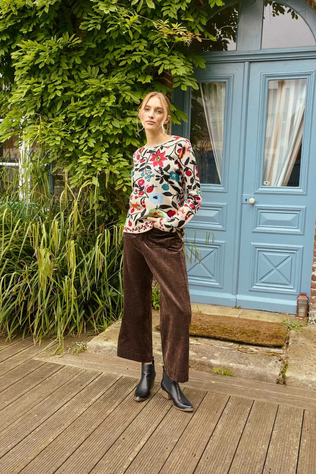 Best Pull en maille jacquard col rond CADETTE La Maille|Les Gilets, Cardigans & Pulls