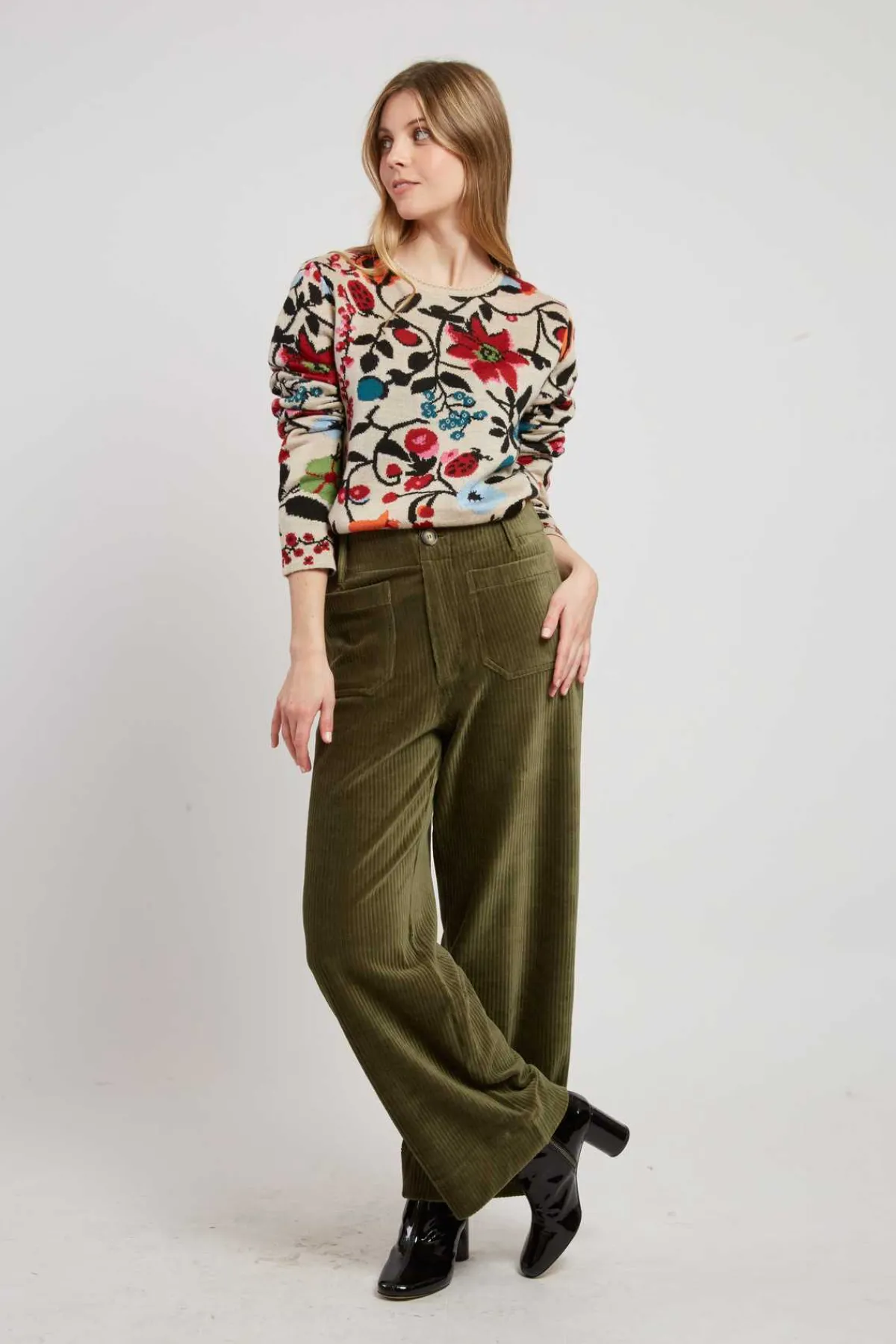 Best Pull en maille jacquard col rond CADETTE La Maille|Les Gilets, Cardigans & Pulls