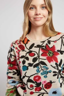 Best Pull en maille jacquard col rond CADETTE La Maille|Les Gilets, Cardigans & Pulls