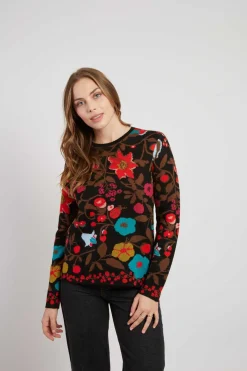 Best Pull en maille jacquard col rond CADETTE La Maille|Les Gilets, Cardigans & Pulls