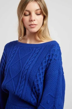 Clearance Pull en maille torsadée manches amples CARIGNAN La Maille|Les Gilets, Cardigans & Pulls