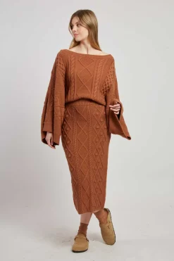 Clearance Pull en maille torsadée manches amples CARIGNAN La Maille|Les Gilets, Cardigans & Pulls