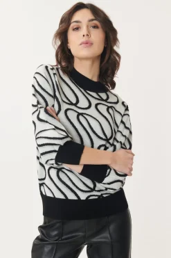 Best Sale Pull Jacquard Bicolore JACKIE La Maille|Les Gilets, Cardigans & Pulls