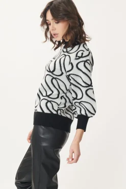 Best Sale Pull Jacquard Bicolore JACKIE La Maille|Les Gilets, Cardigans & Pulls