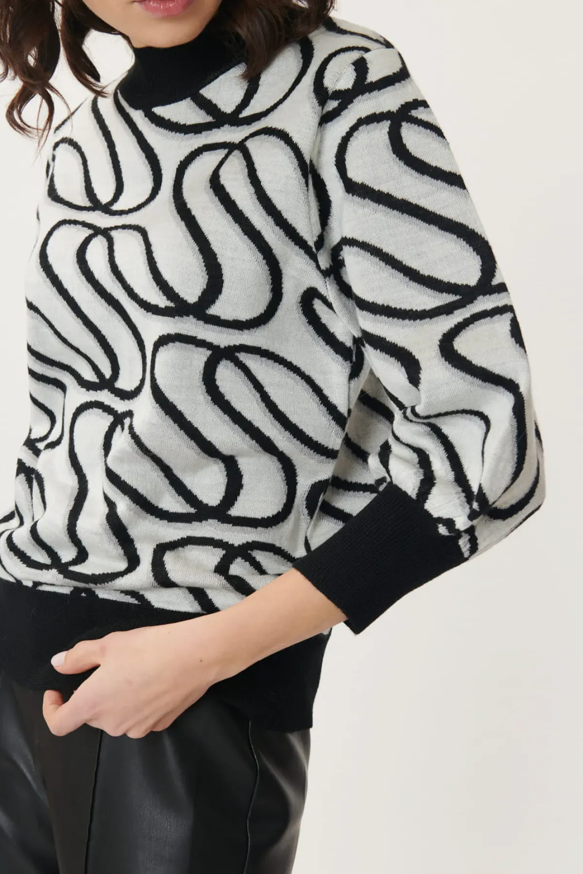 Best Sale Pull Jacquard Bicolore JACKIE La Maille|Les Gilets, Cardigans & Pulls