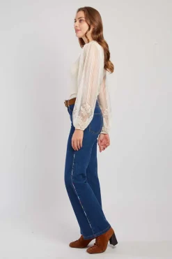 Sale Pull léger avec manches bouffantes transparentes CARACAS Les Gilets, Cardigans & Pulls|Les Blouses, Chemisiers & Tops