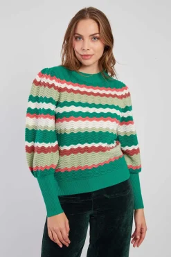 Clearance Pull rayé manches bouffantes CAHORS La Maille|Les Gilets, Cardigans & Pulls