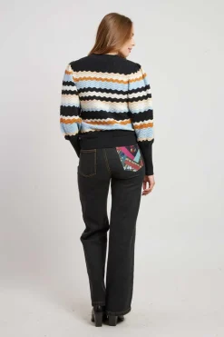 Clearance Pull rayé manches bouffantes CAHORS La Maille|Les Gilets, Cardigans & Pulls