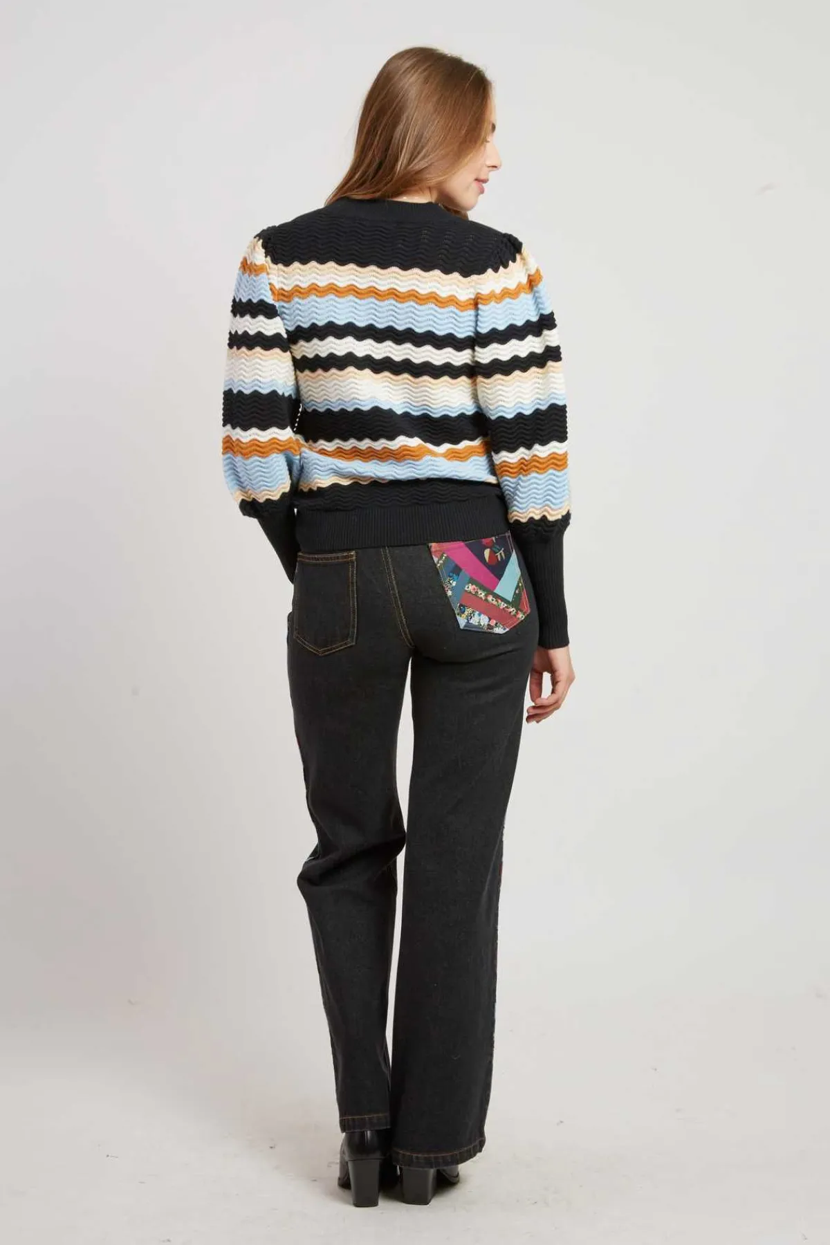 Clearance Pull rayé manches bouffantes CAHORS La Maille|Les Gilets, Cardigans & Pulls