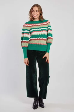 Clearance Pull rayé manches bouffantes CAHORS La Maille|Les Gilets, Cardigans & Pulls