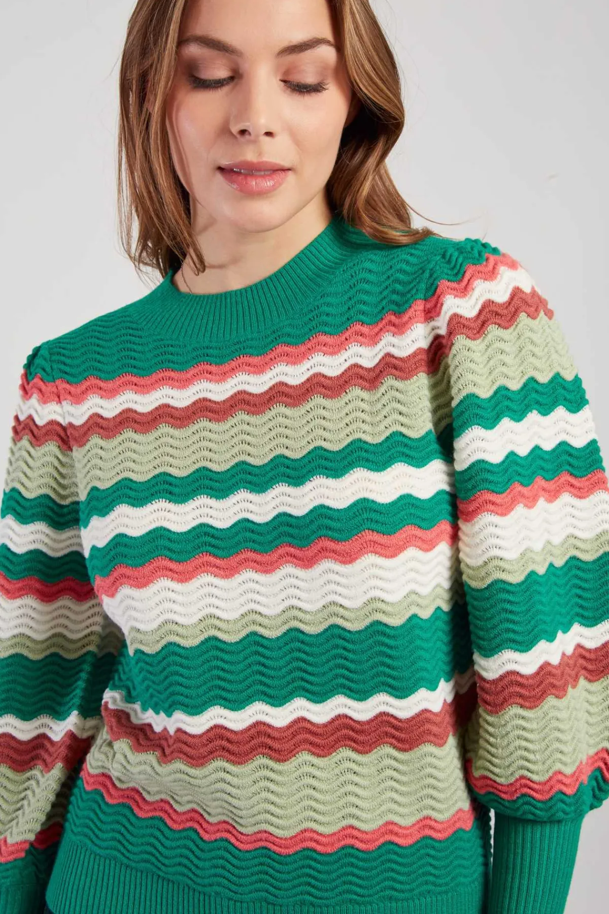 Clearance Pull rayé manches bouffantes CAHORS La Maille|Les Gilets, Cardigans & Pulls