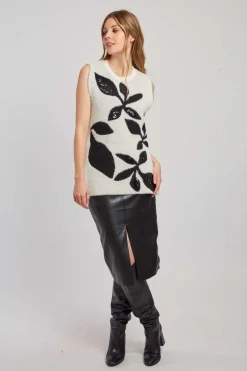 Shop Pull sans manches à paillettes CARLOTTA La Maille|Les Gilets, Cardigans & Pulls