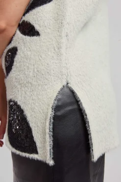 Shop Pull sans manches à paillettes CARLOTTA La Maille|Les Gilets, Cardigans & Pulls