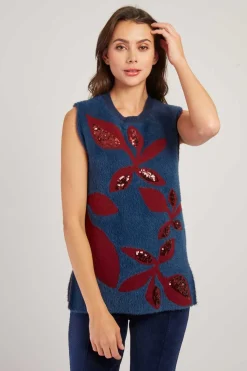 Shop Pull sans manches à paillettes CARLOTTA La Maille|Les Gilets, Cardigans & Pulls