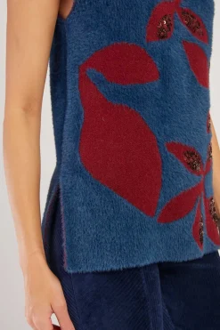 Shop Pull sans manches à paillettes CARLOTTA La Maille|Les Gilets, Cardigans & Pulls