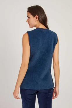 Shop Pull sans manches à paillettes CARLOTTA La Maille|Les Gilets, Cardigans & Pulls