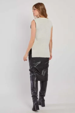 Shop Pull sans manches à paillettes CARLOTTA La Maille|Les Gilets, Cardigans & Pulls