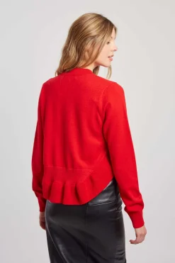 Store Pull uni en maille asymétrique CARLINE La Maille|Les Gilets, Cardigans & Pulls