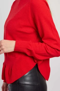 Store Pull uni en maille asymétrique CARLINE La Maille|Les Gilets, Cardigans & Pulls