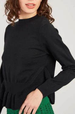 Store Pull uni en maille asymétrique CARLINE La Maille|Les Gilets, Cardigans & Pulls