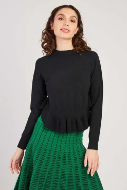 Store Pull uni en maille asymétrique CARLINE La Maille|Les Gilets, Cardigans & Pulls