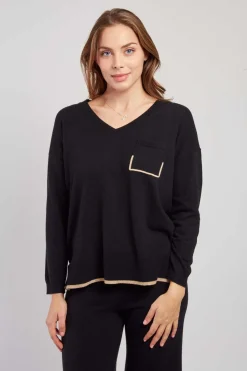 New Pull uni en maille col V CARGESE La Maille|Les Gilets, Cardigans & Pulls