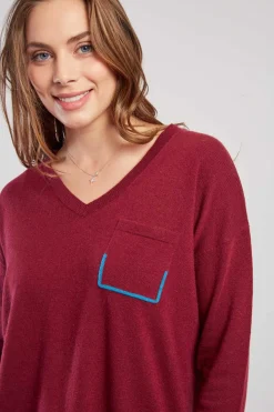 New Pull uni en maille col V CARGESE La Maille|Les Gilets, Cardigans & Pulls