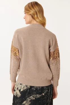 Cheap Pull Uni et Paillettes JOANNE La Maille|Les Gilets, Cardigans & Pulls