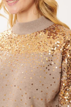 Cheap Pull Uni et Paillettes JOANNE La Maille|Les Gilets, Cardigans & Pulls