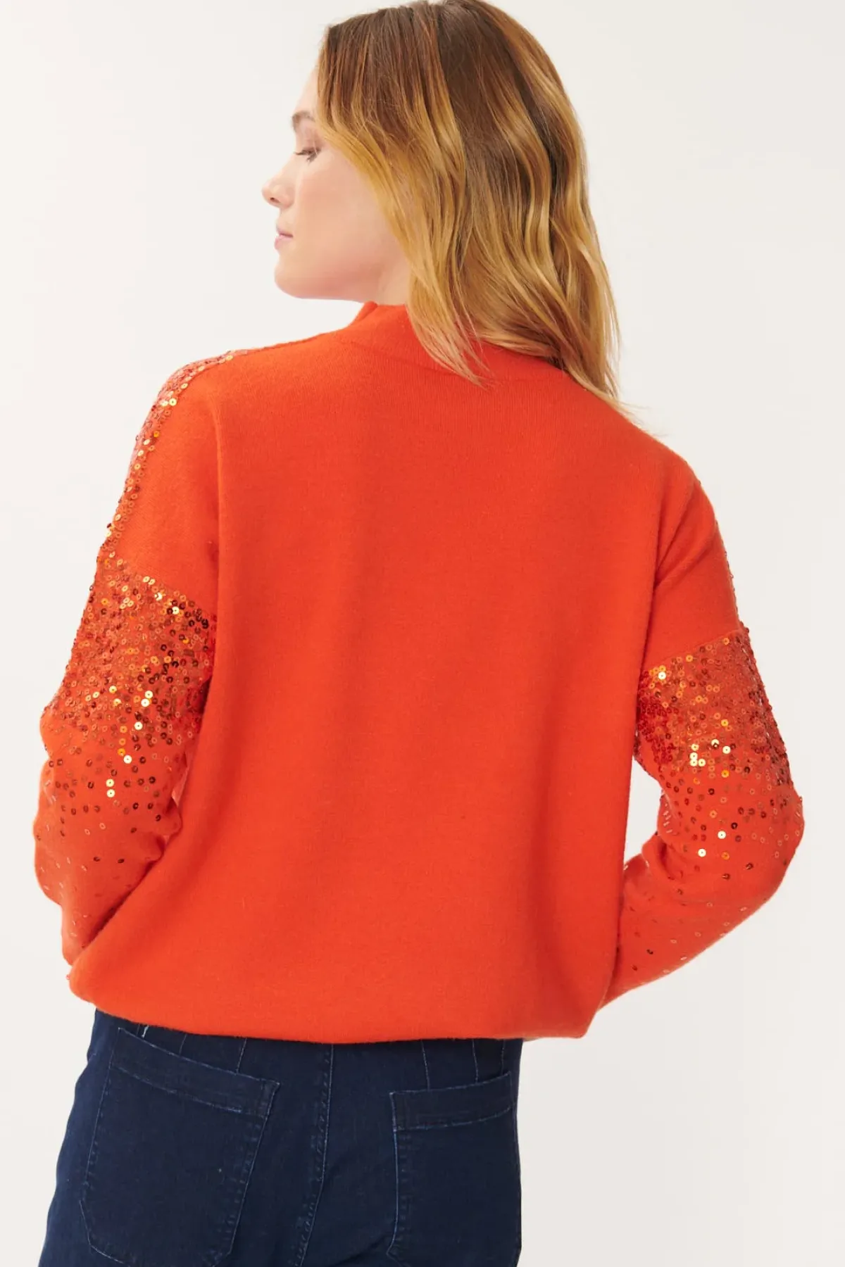 Cheap Pull Uni et Paillettes JOANNE La Maille|Les Gilets, Cardigans & Pulls