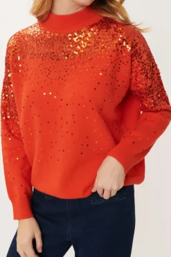 Cheap Pull Uni et Paillettes JOANNE La Maille|Les Gilets, Cardigans & Pulls