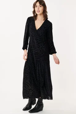 Hot Robe Ample à Manches 3/4 en jersey stretch DELIA Robes Imprimées|Robes Longues