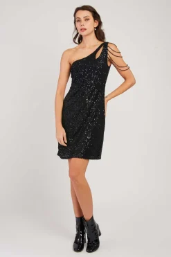 Best Sale Robe asymetrique à paillettes VENISE Robes Courtes