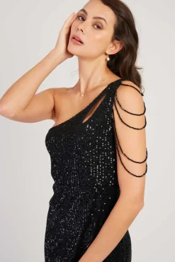 Best Sale Robe asymetrique à paillettes VENISE Robes Courtes