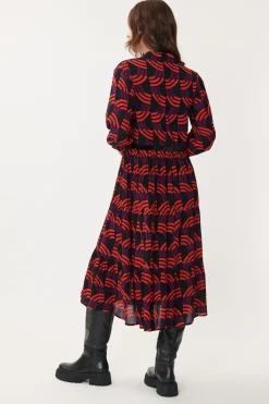 Sale Robe Chemise ALEXIA Imprimée Géométrique Robes Longues