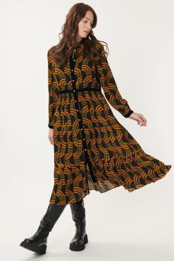 Sale Robe Chemise ALEXIA Imprimée Géométrique Robes Longues