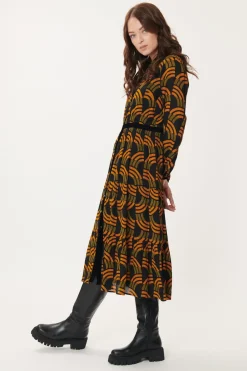 Sale Robe Chemise ALEXIA Imprimée Géométrique Robes Longues