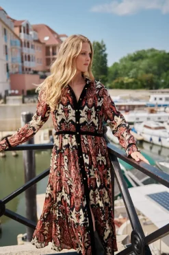 Cheap Robe Chemise Longue Imprimée AGNES Robes Longues