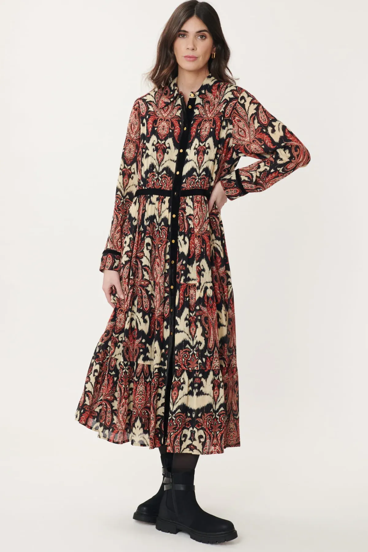 Cheap Robe Chemise Longue Imprimée AGNES Robes Longues