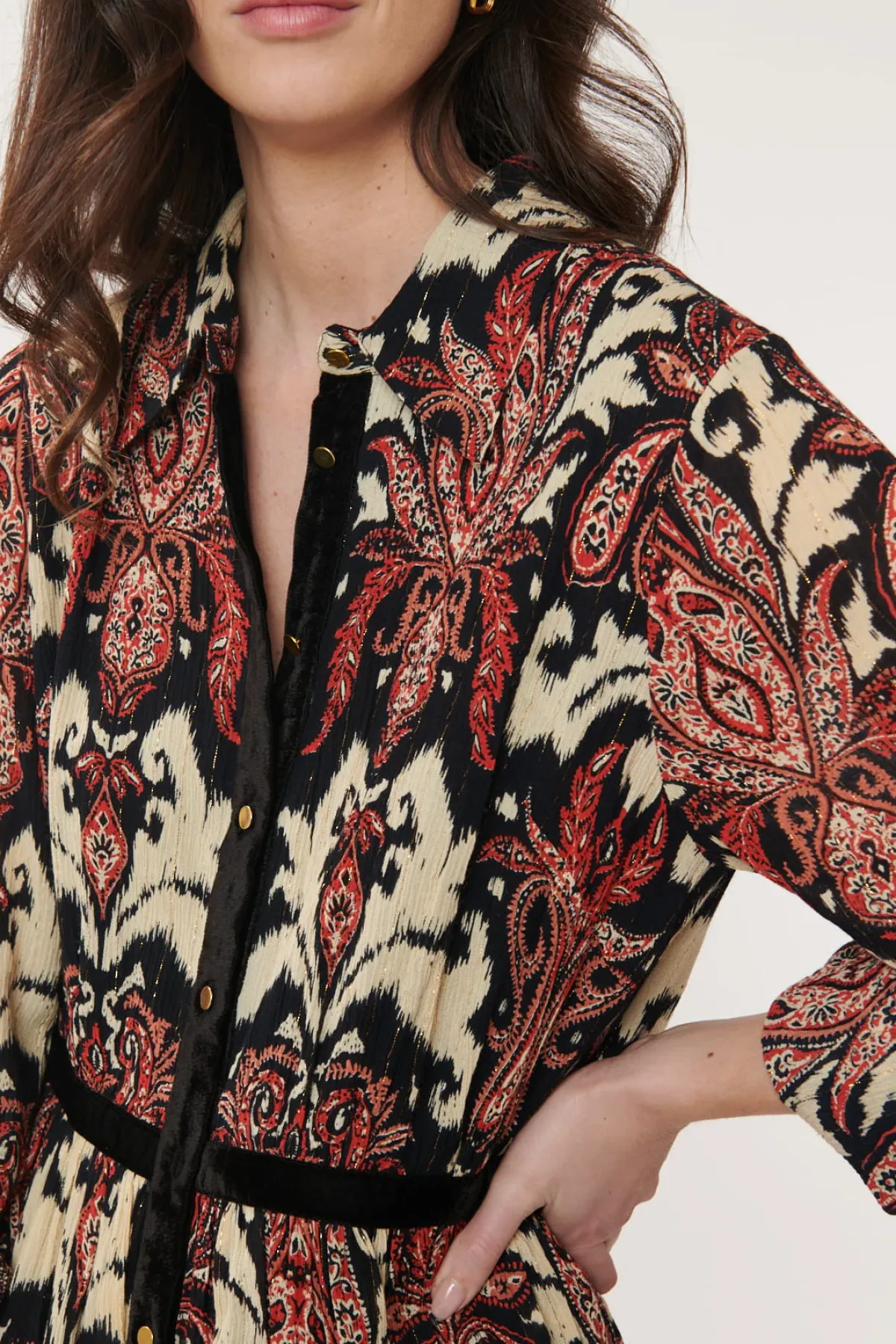 Cheap Robe Chemise Longue Imprimée AGNES Robes Longues