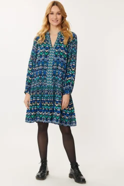 Flash Sale Robe Courte Ample Multicolore ALZIRE Robes Courtes