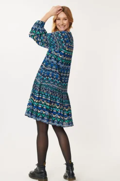 Flash Sale Robe Courte Ample Multicolore ALZIRE Robes Courtes