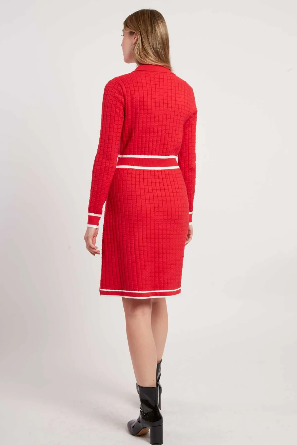 Shop Robe courte en maille avec manches longues JADE La Maille|Robes Courtes